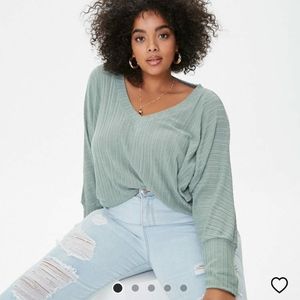 SOLD -Forever 21 Plus Size Ribbed Dolman Top